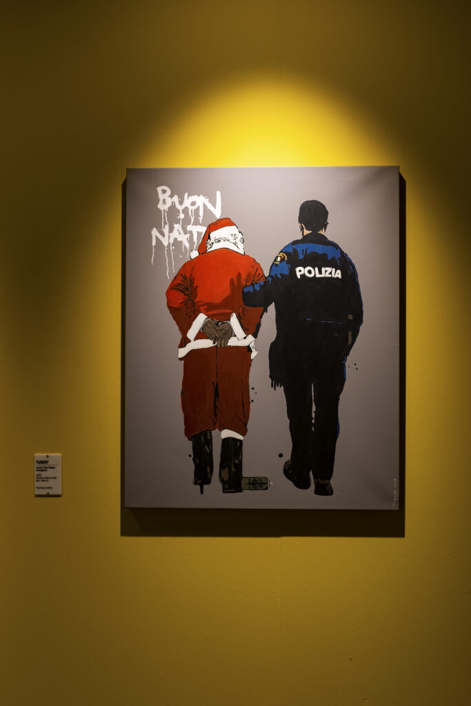 Elisabetta Ramondini - Banksy & Friends - TVBoy - Santa Claus Illegal Immigrant